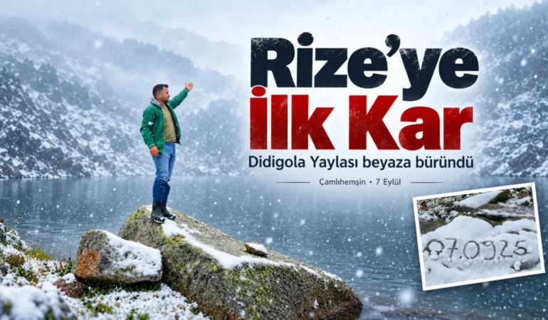 Eylül’de Yaylaya Kar Yağdı, Kartpostallık Manzaralar!